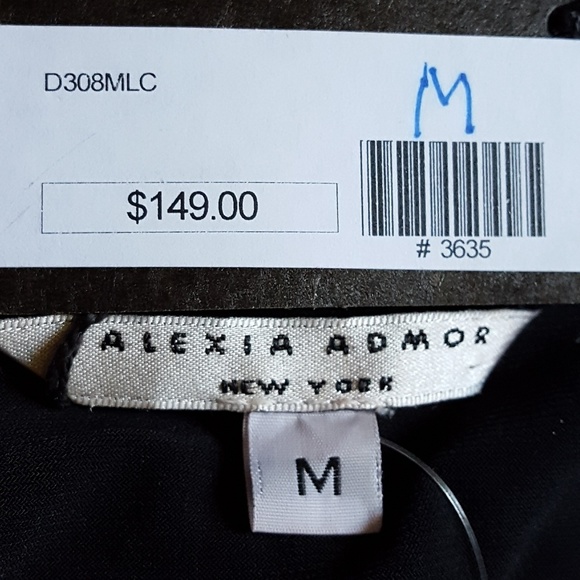 Alexia Admor Lace Empire Waist Halter Dress LBD - Picture 7 of 8